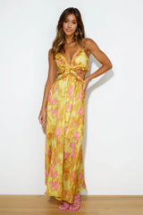 Luxe Resort Style Maxi Dress Yellow