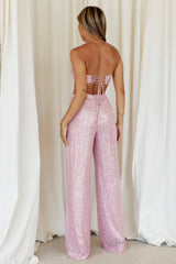 Shimmer Life Crop Light Pink Sequin