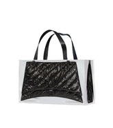 GroceryBags INS Creative Parody Hourglass Bag Print Woven Bag Fire All Over Net Fitness Leisure Bag