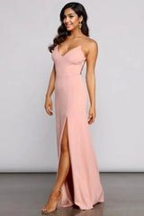 Lace-Up Back Formal Dress