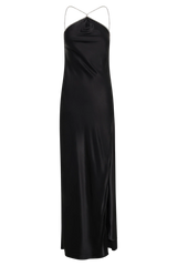 Louise Diamante Rope Maxi Dress - Black
