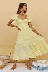 Serendipitous Moments Maxi Dress Yellow