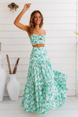 RUNAWAY Ayla Maxi Skirt Green