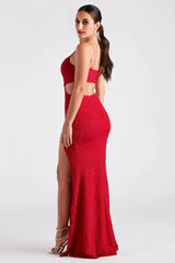 Victoria Formal Glitter Long Dress