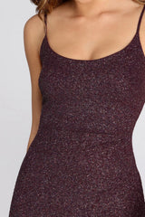 Shine Through Glitter Mini Dress