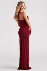 Alisha Rhinestone Strap Formal Dress