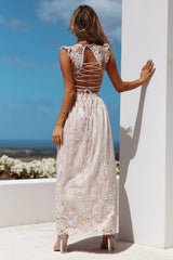 Gold On The Ceiling Maxi Dress Champagne