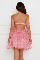 Happiness Every Day Strapless Mini Dress Pink