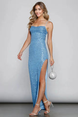 Fatima Sequin Cowl Neck Bodycon Formal Dress