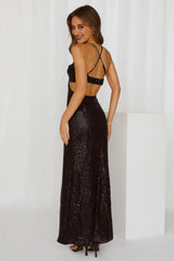 Sparkling Moment Maxi Dress Black