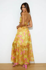 Luxe Resort Style Maxi Dress Yellow