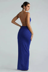 Jenna Formal Glitter Lattice Dress